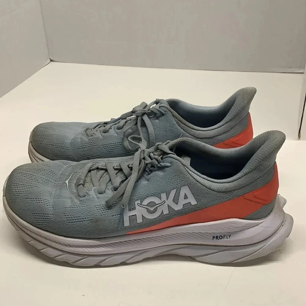 Hoka One One Mach 4 Pro Fly Running Sneakers Shoes Light Blue Women's 10.5 B - Picture 2 of 14